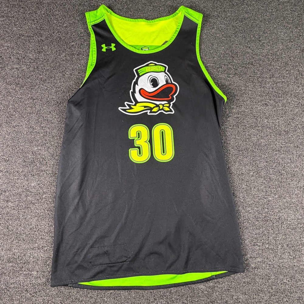 Oregon Ducks Inspired Under Armour Jersey Mens M Green Basketball Reversible